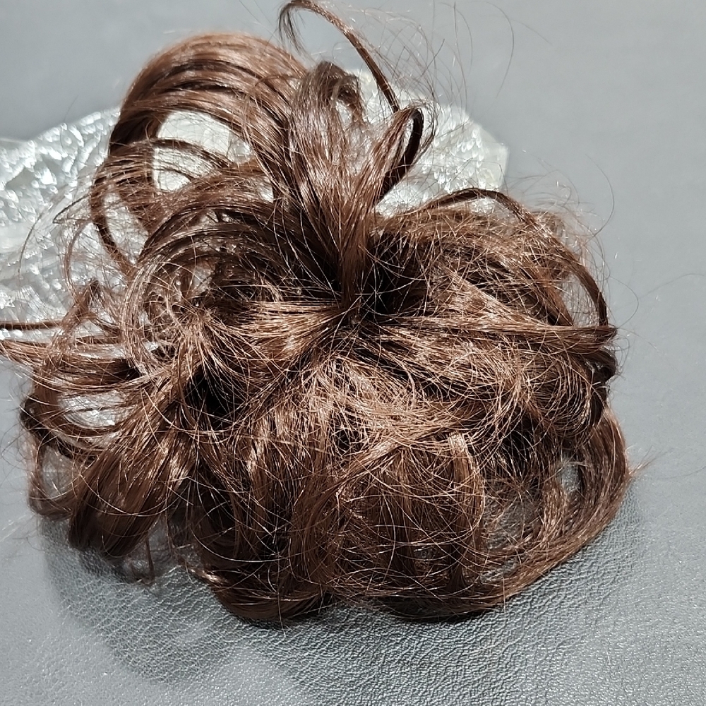 BROWN HAIR BUN EXTENSION HAIR TIE